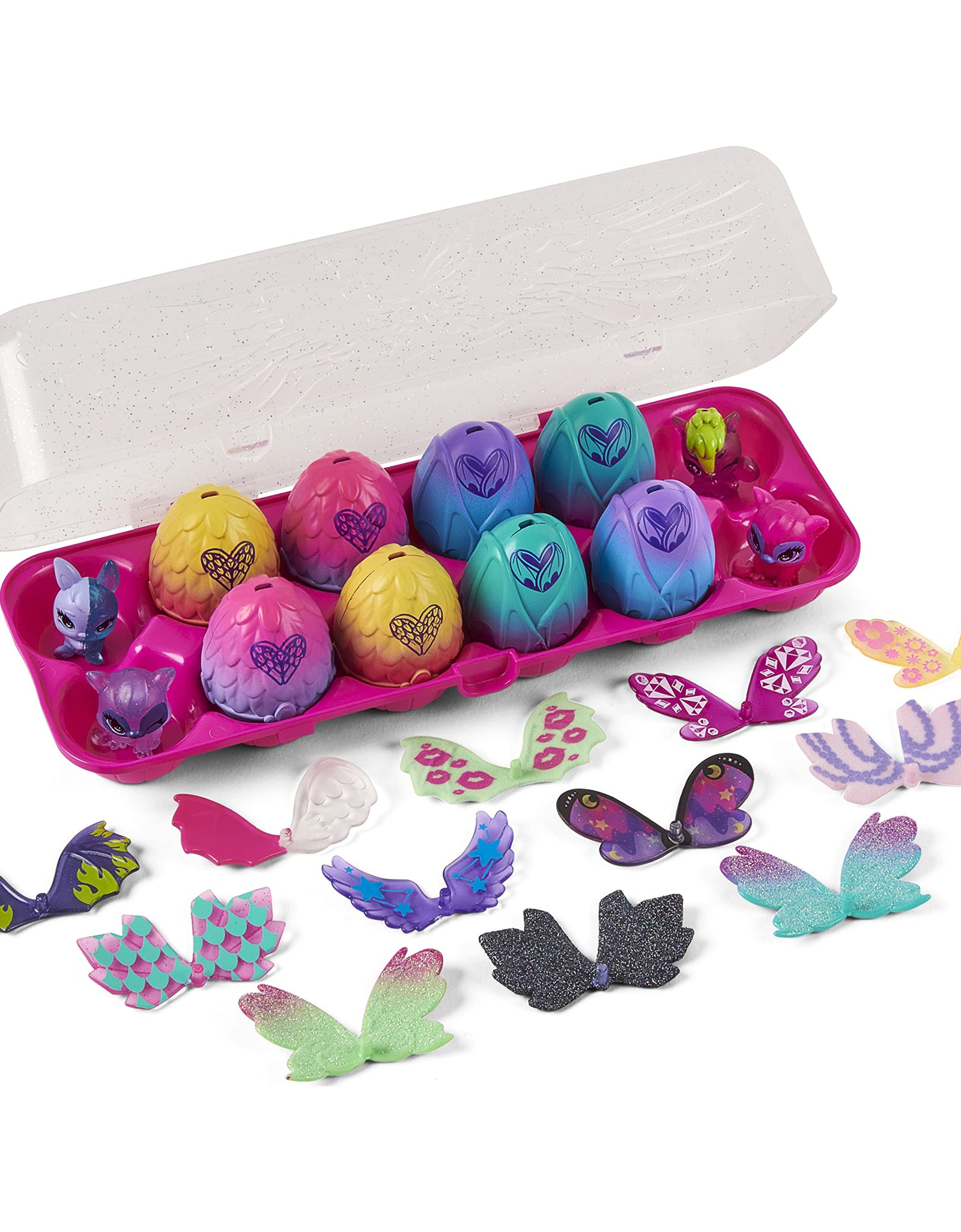 Hatchimals CollEGGtibles, Wilder Wings 12-Pack Egg Carton with Mix and Match Wings