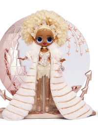 LOL Surprise Holiday OMG 2021 Collector NYE Queen Fashion Doll with Gold Fashions, Accessories, New Year's Celebration Outfit, Light Up Stand– Gift for Kids & Collectors, Toys for Girls Ages 4 5 6 7+
