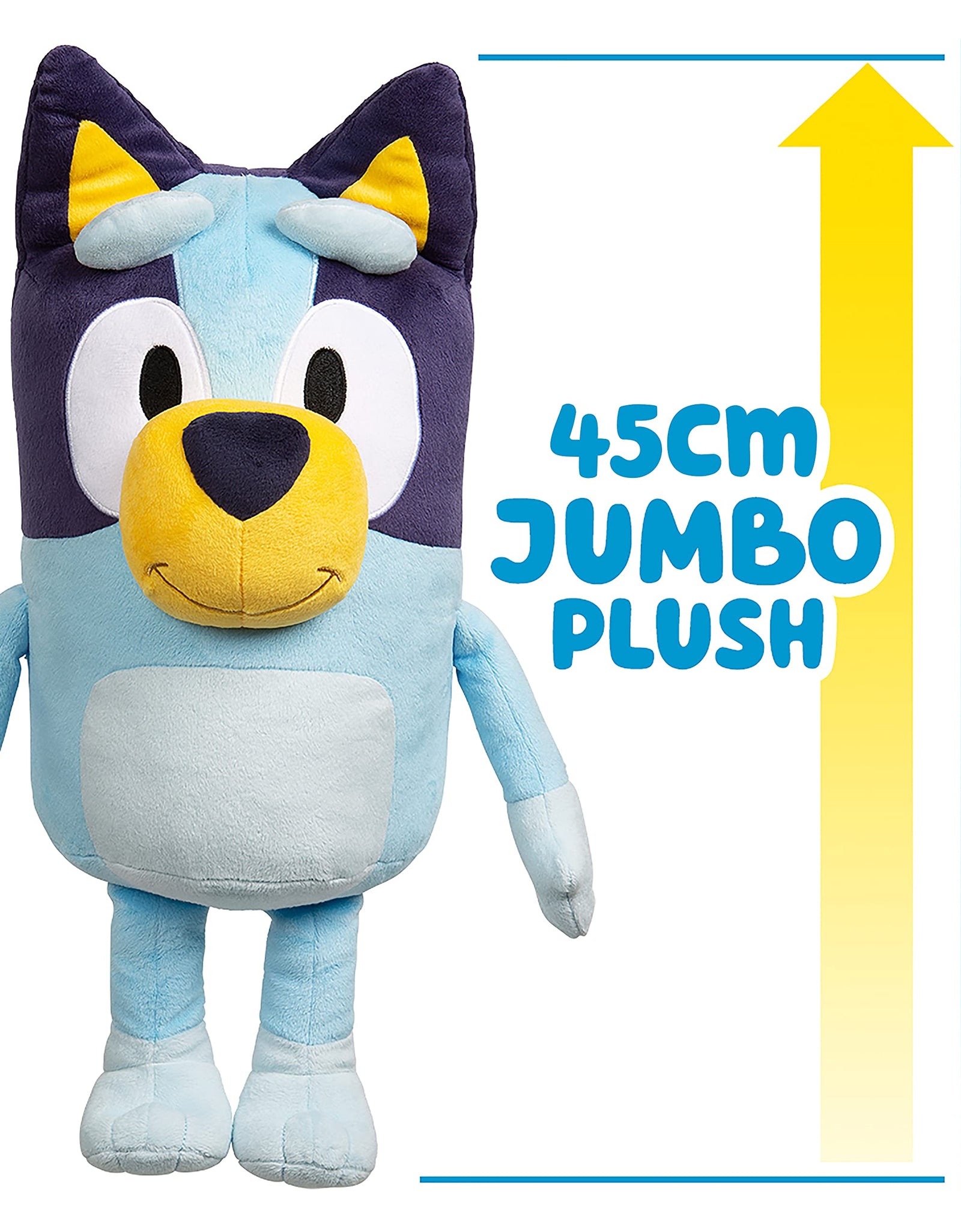 Bluey 18" Stuffed Animal - Playtime & Naptime Companion, Jumbo Size, Soft Deluxe Materials - Huggable Cuddles Best Friend (13010)