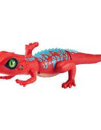 Robo Alive Lurking Lizard Battery-Powered Robotic Toy (Red + Blue) Series 2, Small
