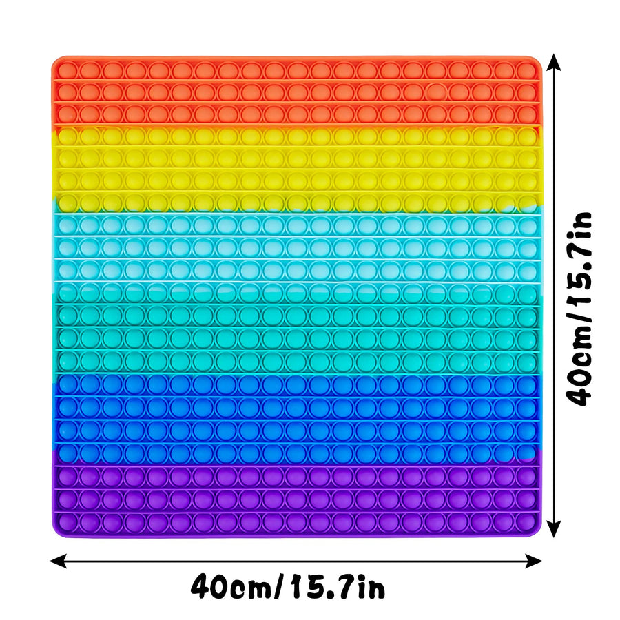 441 Bubbles Biggest Jumbo Huge Rainbow Pop Pops Poppers it Sensory Toy Super Big Extra Large Fidget Giant Mega Popet Popit, Sqaure Poppet Popper 1000 Gigantic Popitsfidgets Gifts Oversized Push its