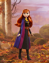 Disney Frozen 2 Frozen Shimmer Anna Fashion Doll, Skirt, Shoes, and Long Red Hair, Toy for Kids 3 Years Old and Up
