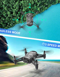 HR Drone For Kids With 1080p HD FPV Camera,Mini Quadcopter For Beginners With Altitude Hold,One Key Start/Land,Draw Path,2 Modular Batteries,Remote Control Toys Gifts for Boys Girls
