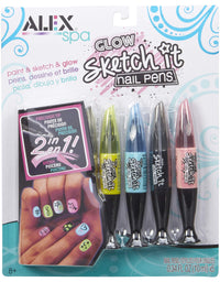 Alex Spa Glow Sketch It Nail Pens Girls Fashion Activity
