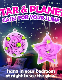 Original Stationery Galaxy Slime Making Kit with Glow in The Dark Stars to Make Glitter Galactic Slime! Slime Kits for Girls and Boys

