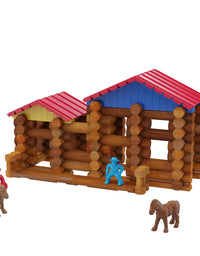 Lincoln Logs Centennial Edition Tin Amazon Exclusive-150+ Pieces-Real Wood-Ages 3+-Best Retro Building Gift Set for Boys/Girls-Creative Construction Engineering-Top Blocks Kit-Preschool Education Toy
