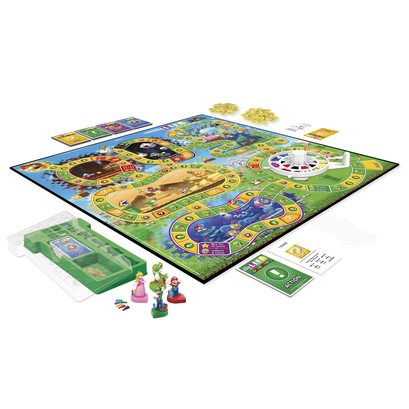 Hasbro Gaming The Game of Life: Super Mario Edition Board Game for Kids Ages 8 and Up, Play Minigames, Collect Stars, Battle Bowser