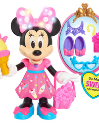 Disney Junior Sweets & Treats Minnie Mouse, Interactive 10-Inch Doll with Lights, Sounds, and Accessories, by Just Play
