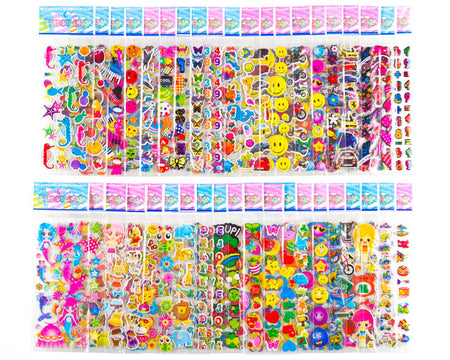 Sticker Sheets Stickers for Kids - 40 Different Kids Bulk Stickers 1200+ Fun Stickers for Girls Boy Stickers Kids Stickers for Toddlers Puffy Stickers Assorted Scrapbook Stickers Dress Up Sticker