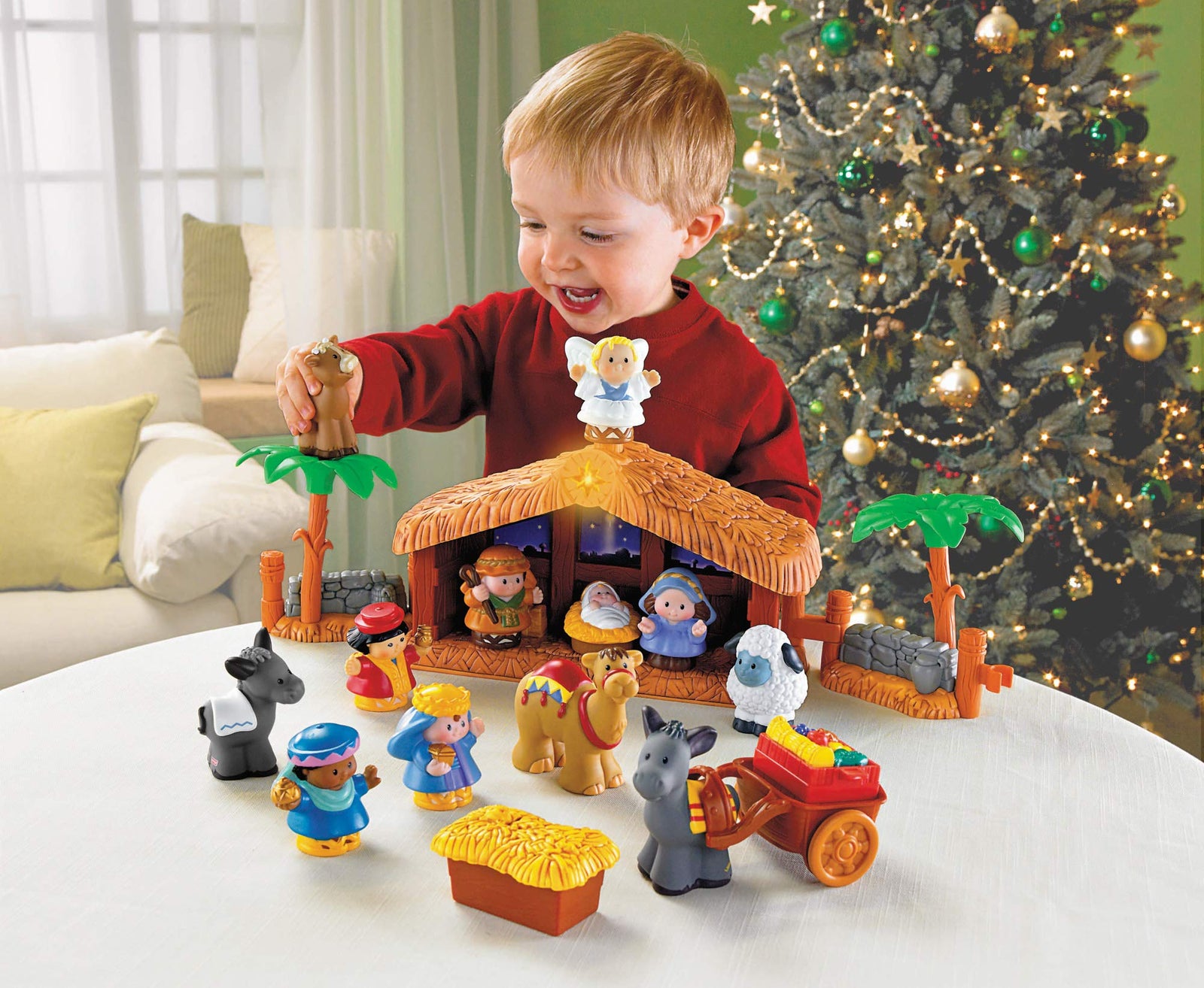 Fisher-Price Little People Christmas Story Brown, Blue, Green, 12 months