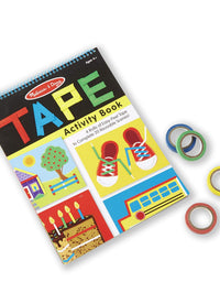 Melissa & Doug Tape Activity Book (Early Learning Skill Builder, 4 Rolls of Easy-Tear Tape, Sturdy Plastic Binding, 20 Pages)
