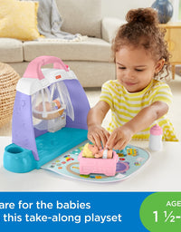 Fisher-Price Little People Cuddle & Play Nursery, Portable Nursery Play Set for Toddlers and Preschool Kids Up to Age 5
