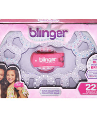 Blinger Ultimate Set, Glam Collection, Comes with Glam Styling Tool & 225 Gems - Load, Click, Bling! Hair, Fashion, Anything! (Amazon Exclusive), Pink

