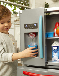 Little Tikes First Fridge Refrigerator with Ice Dispenser Pretend Play Appliance for Kids, Play Kitchen Set with Kitchen Playset Accessories Unique Toy Multi-Color
