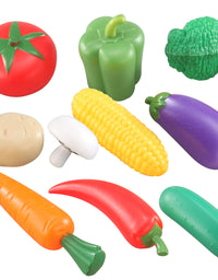 JOYIN 50 Pieces Kids Plastic Play Food Toys, Fake Food, Pretend Kitchen Playset, Toddler Imaginative Development Toys, Fun Educational Game Accessories, Bithday Gifts Party Supplies
