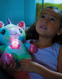 Ontel Star Belly Dream Lites, Stuffed Animal Night Light, Magical Pink and Purple Unicorn, As Seen on TV
