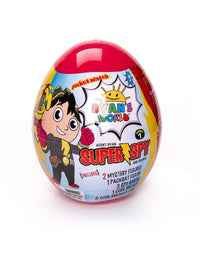 Ryan’s World Super Spy Ryan’s Mega Micro Egg, Full Of Secret Surprises, Includes 1 Packrat Figure, 2 spy Figures, 3 Spy Baby Figures, A Secret Spinner, 6 Codebreaker Cards, Kids Toy [Amazon Exclusive]

