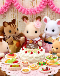 Calico Critters, Hopscotch Rabbit Family, Dolls, Doll House Figures, Collectible Toys
