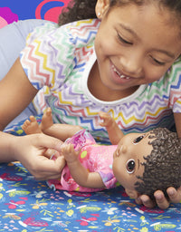 Baby Alive Baby Lil Sounds: Interactive Black Hair Baby Doll for Girls & Boys Ages 3 & Up, Makes 10 Sound Effects, Including Giggles, Cries, Baby Doll with Pacifier
