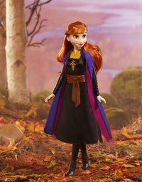 Disney Frozen 2 Frozen Shimmer Anna Fashion Doll, Skirt, Shoes, and Long Red Hair, Toy for Kids 3 Years Old and Up
