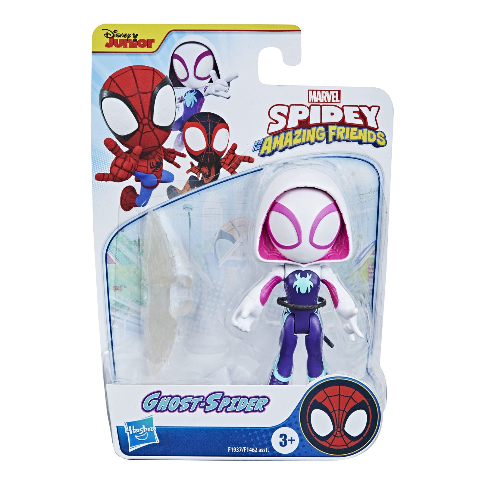 Marvel Spidey and His Amazing Friends Ghost-Spider Hero Figure, 4-Inch Scale Action Figure, Includes 1 Accessory, for Kids Ages 3 and Up