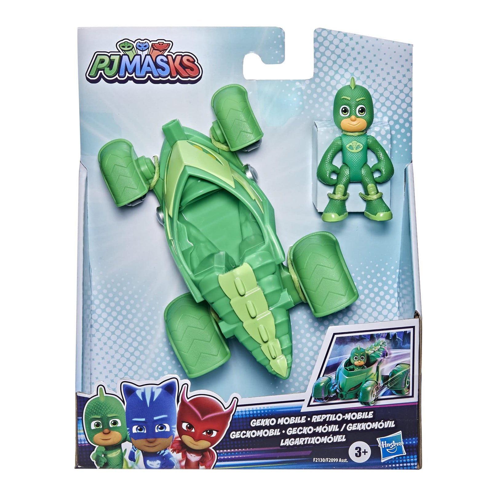 PJ Masks Gekko-Mobile Preschool Toy, Gekko Car with Gekko Action Figure for Kids Ages 3 and Up