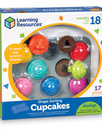 Learning Resources Smart Snacks Shape Sorting Cupcakes, Fine Motor, Color & Shape Recognition, Ages 18 mos+
