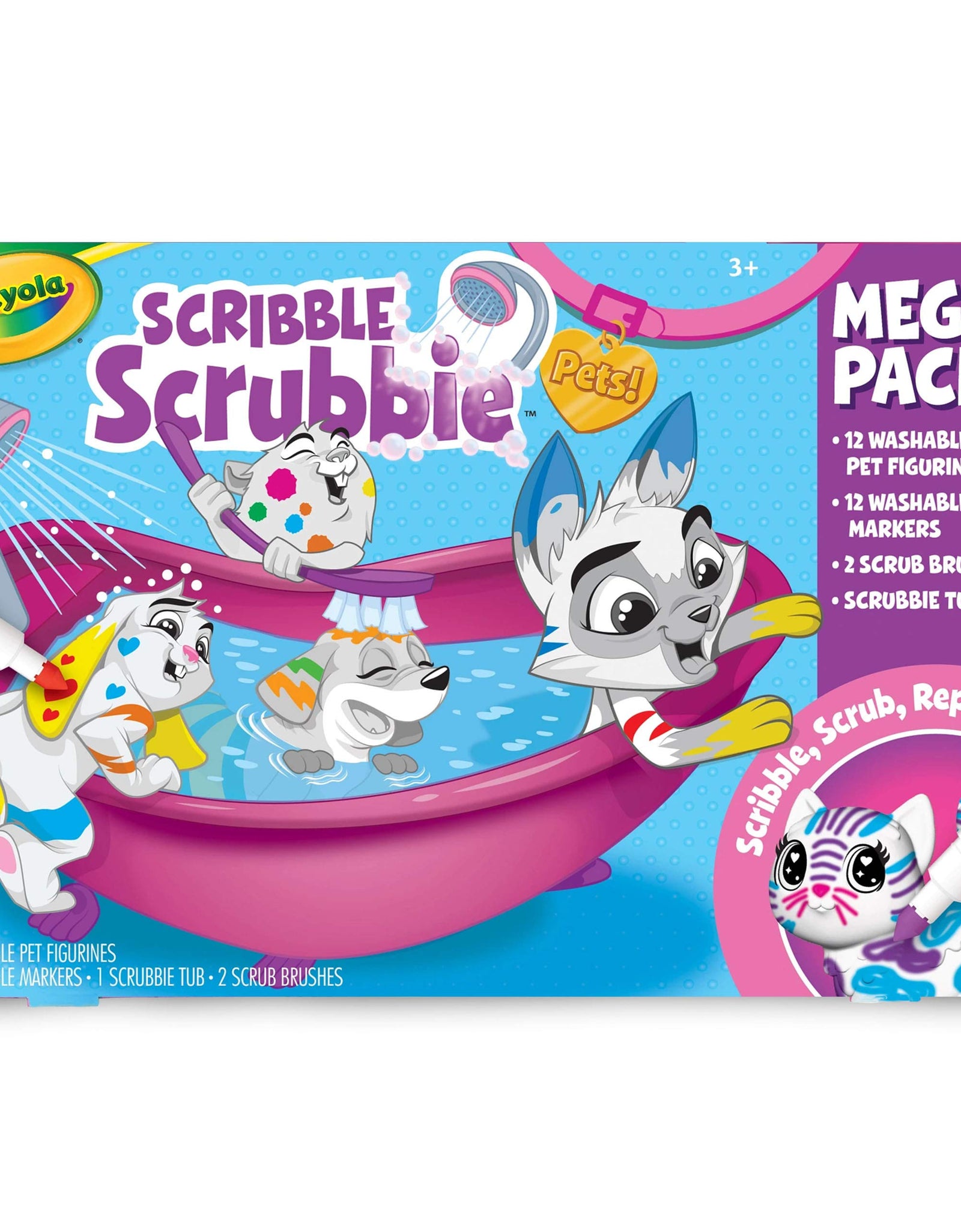 Crayola Scribble Scrubbie Pets Mega Pack, Animal Toy for Kids, Gift, Age 3+