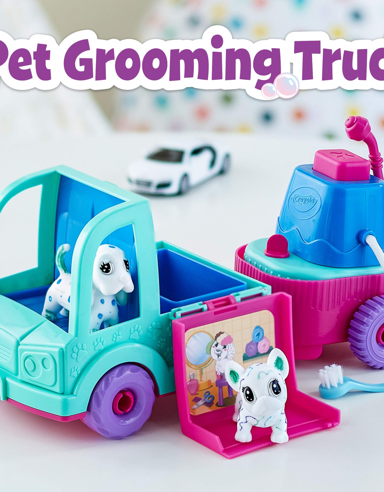 Crayola Scribble Scrubbie Pets Grooming Truck, Toys, Gift for Girls & Boys, Age 3, 4, 5, 6