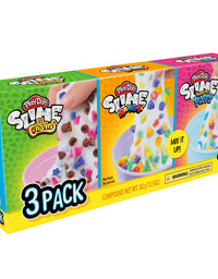 Play-Doh Slime Cereal Themed Bundle of 3 Varieties for Kids 3 Years and Up, Milky-Colored Non-Toxic Slime Compound with Mix-in Bits, 4.5-Ounce Cans

