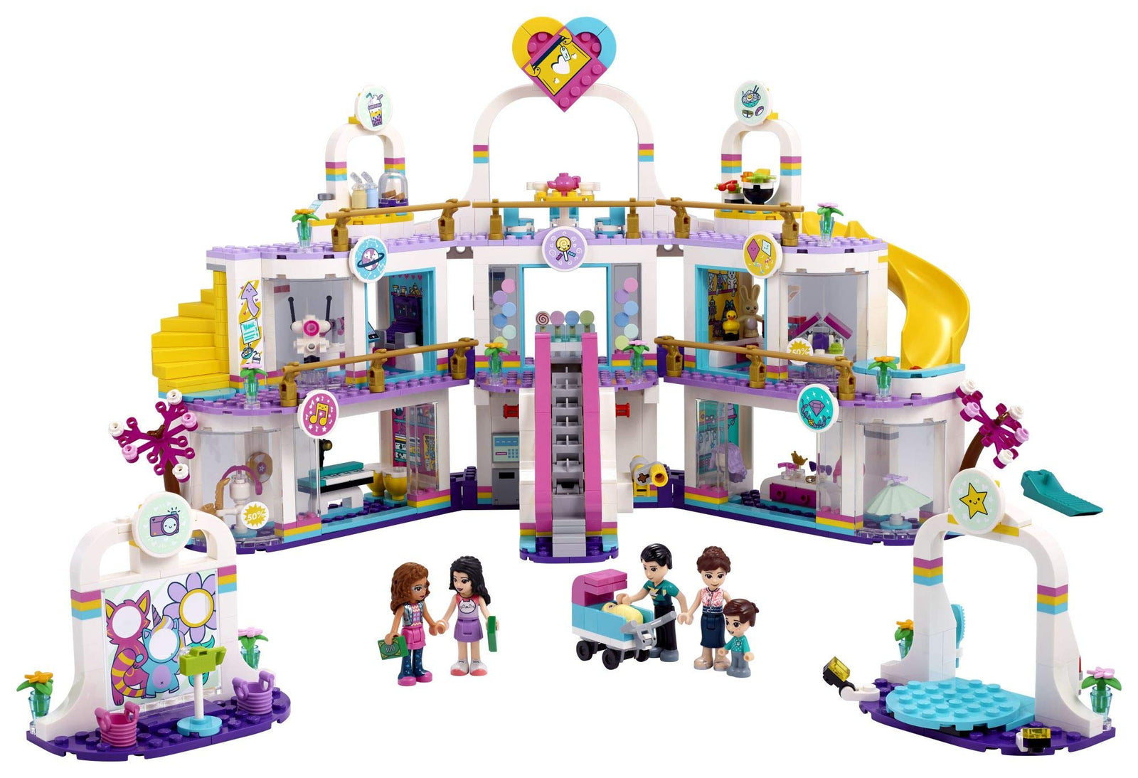 LEGO Friends Heartlake City Shopping Mall 41450 Building Kit; Includes Friends Mini-Dolls to Spark Imaginative Play; Portable Elements Make This a Great Friendship Toy, New 2021 (1,032 Pieces)