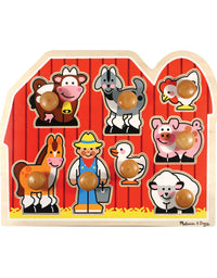 Melissa & Doug Farm Animals Jumbo Knob Wooden Puzzle
