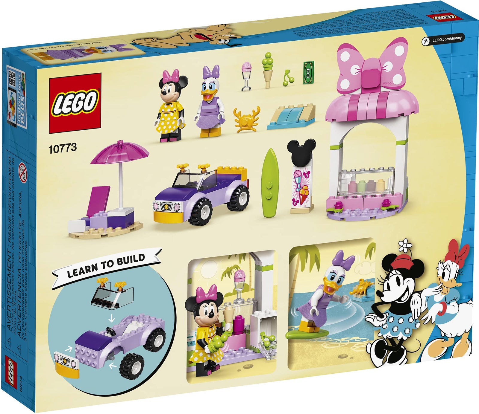 LEGO Disney Mickey and Friends Minnie Mouse’s Ice Cream Shop 10773 Building Kit; Fun Toy That Makes The Best Gift; New 2021 (100 Pieces)