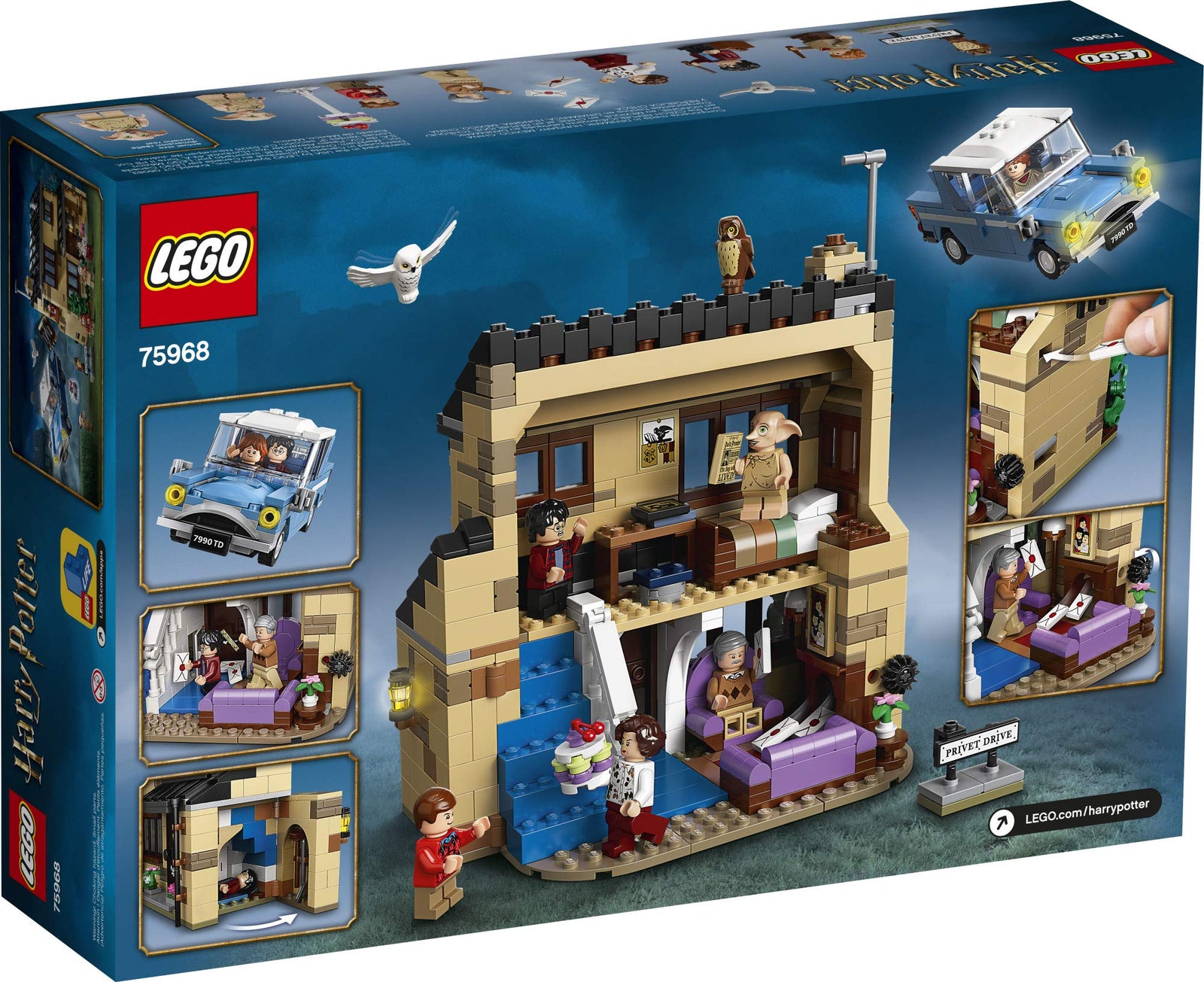 LEGO Harry Potter 4 Privet Drive 75968; Fun Children’s Building Toy for Kids Who Love Harry Potter Movies, Collectible Playsets, Role-Playing Games and Dollhouse Sets (797 Pieces)