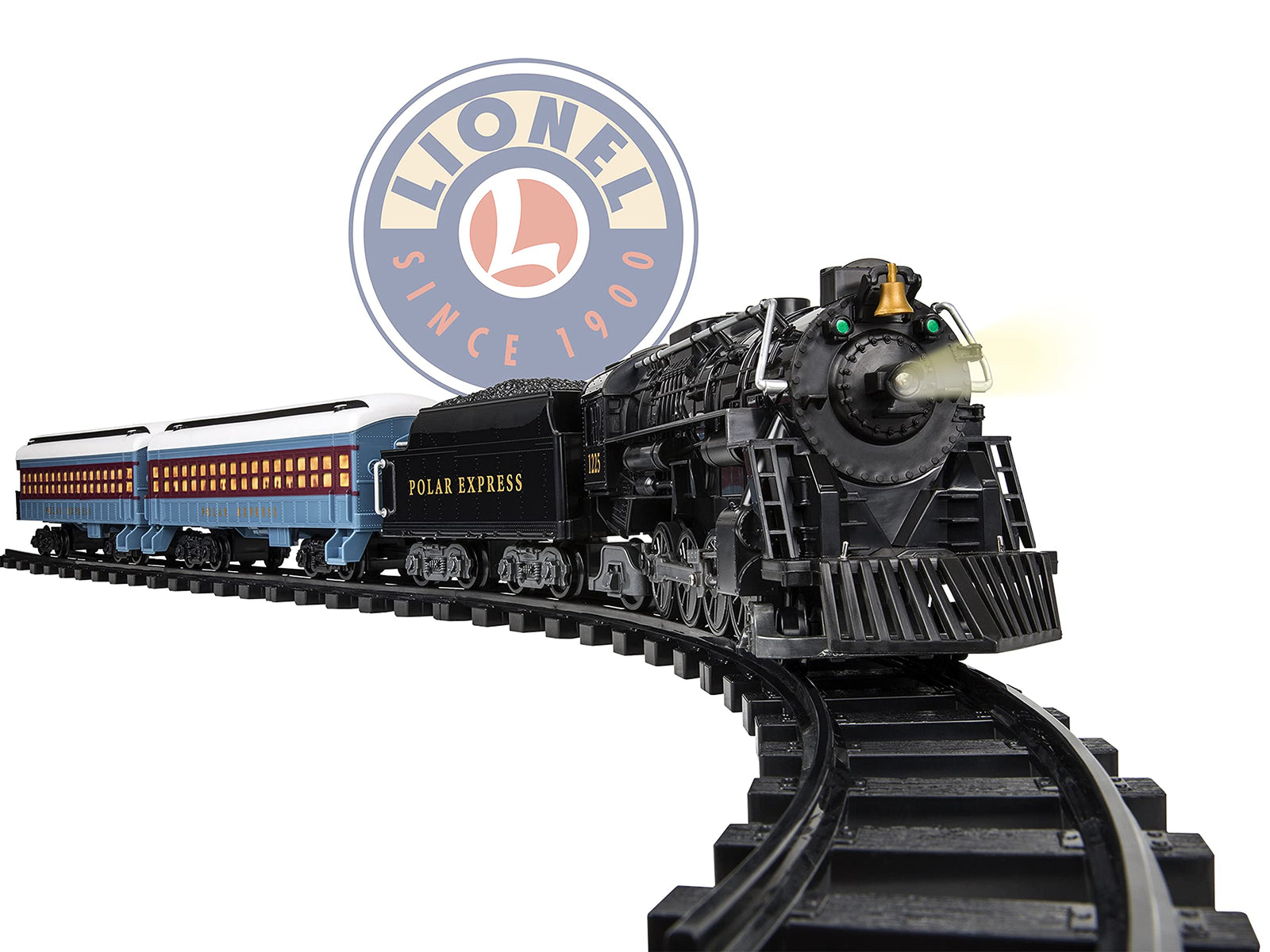 Lionel The Polar Express Ready-to-Play Set, Battery-Powered Berkshire-Style Model Train Set with Remote , Black
