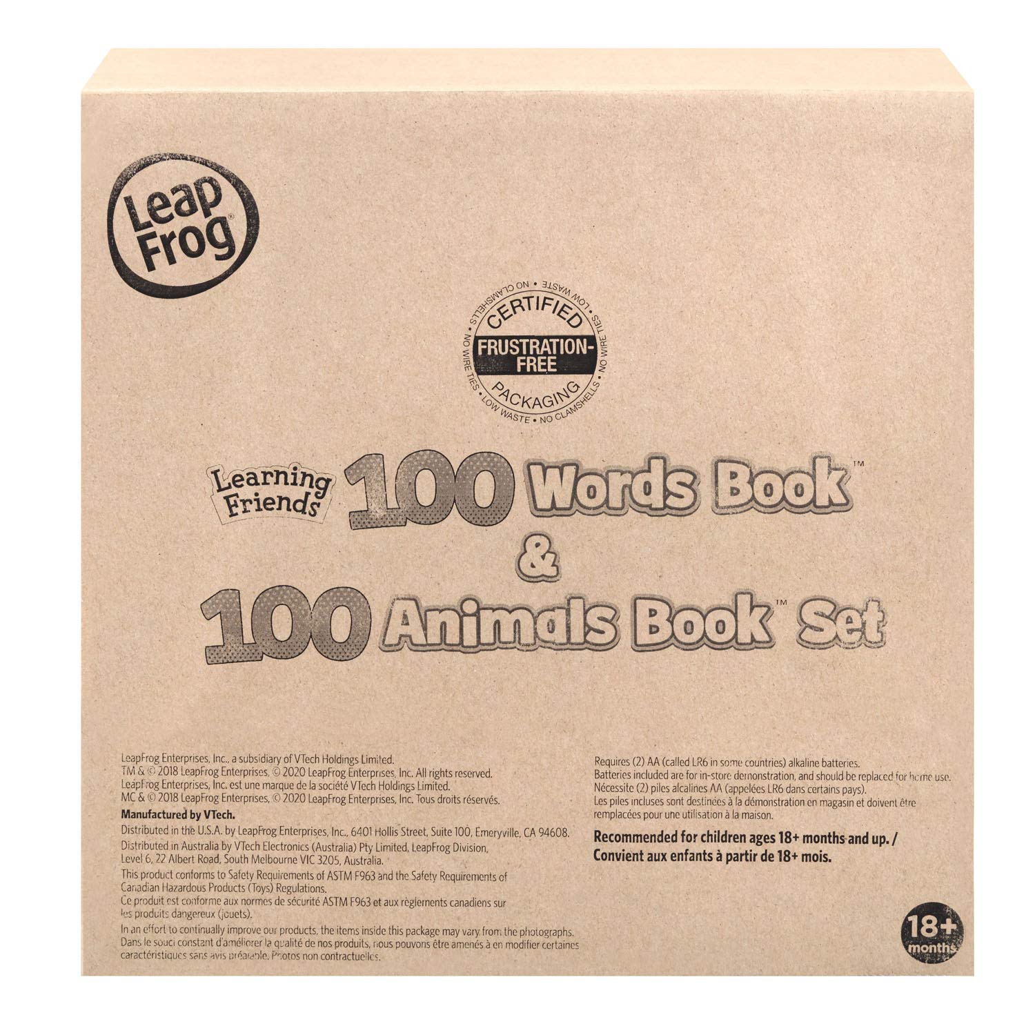 LeapFrog 100 Words and 100 Animals Book Set (Frustration Free Packaging)