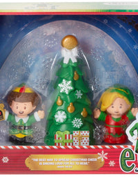 Fisher-Price Little People Collector Elf movie figure set, 3 toys in a gift-ready package for fans ages 1-101 years
