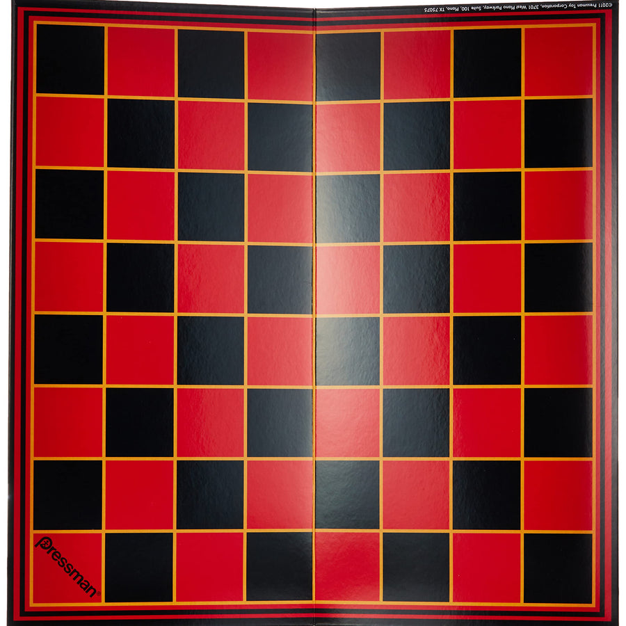 Pressman Checkers -- Classic Game With Folding Board and Interlocking Checkers