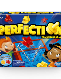 Hasbro Gaming Perfection Game Plus 2-Player Duel Mode Popping Shapes and Pieces Ages 5 and Up (Amazon Exclusive)
