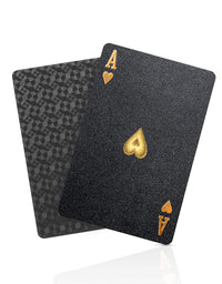 BIERDORF Diamond Waterproof Black Playing Cards, Poker Cards, HD, Deck of Cards (Black)
