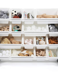 Humble Crew Supersized Wood Toy Storage Organizer, Extra Large, Grey/White
