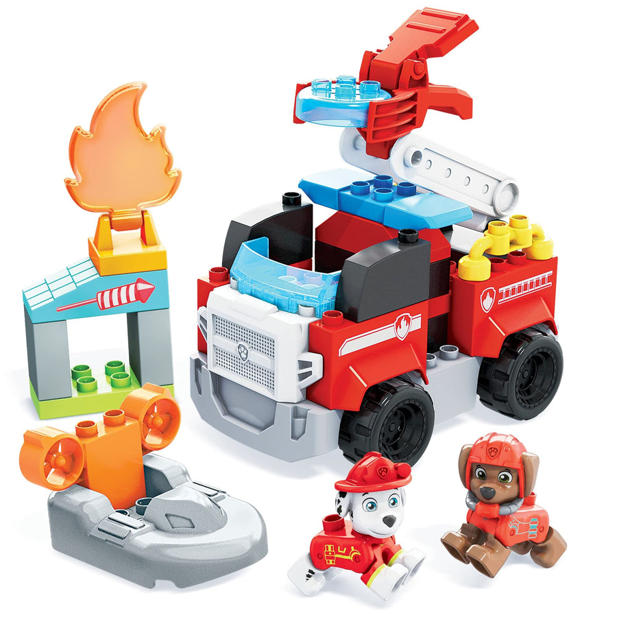 Mega Bloks PAW Patrol Marshall's City Fire Rescue, Building Toys for Toddlers (34 Pieces)