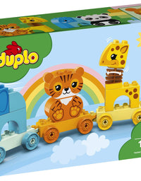 LEGO DUPLO My First Animal Train 10955 Pull-Along Toddlers’ Animal Toy with an Elephant, Tiger, Giraffe and Panda, New 2021 (15 Pieces)

