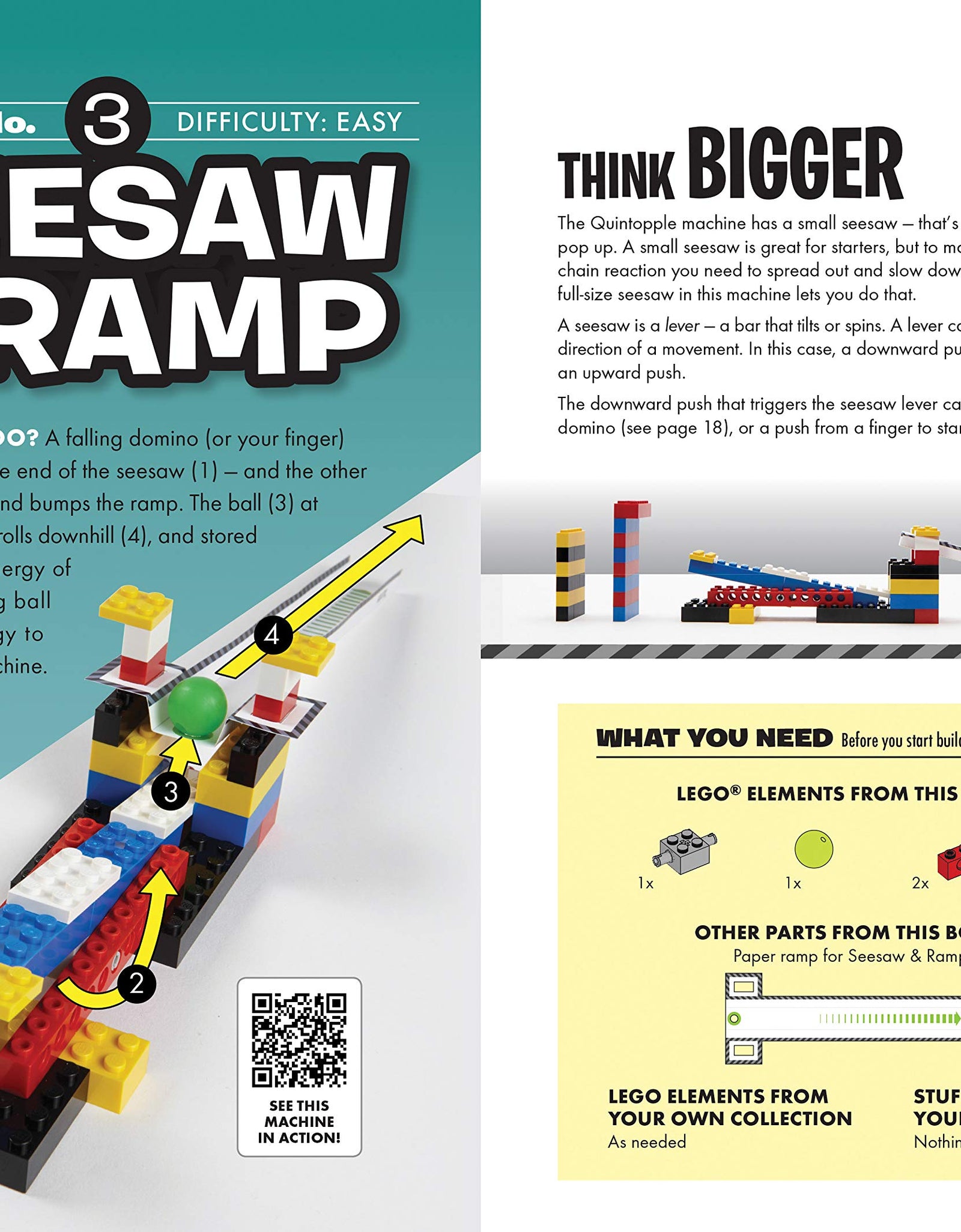 LEGO Chain Reactions (Klutz Science/STEM Activity Kit), 9" Length x 1.06" Width x 10" Height