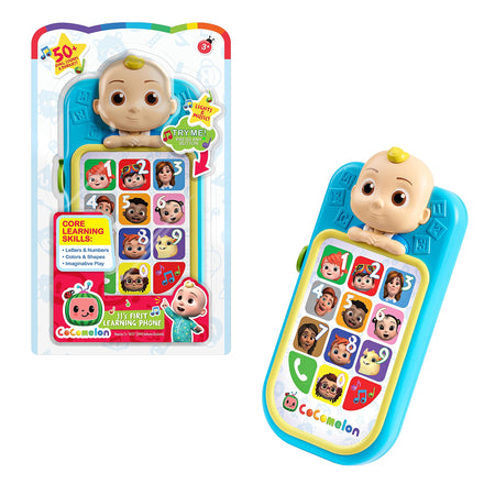 CoComelon JJ’s First Learning Toy Phone for Kids with Lights, Sounds, Music to Introduce Feelings, Letters, Numbers, Colors, Shapes, and Weather to Children, by Just Play