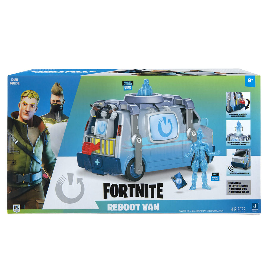 Fortnite Feature Deluxe Reboot Van Vehicle, Electronic Vehicle with Two 4-inch Articulated Reboot Drift (Stage 1) and Reboot Recruit Jonesy Figures, and Accessory - Amazon Exclusive