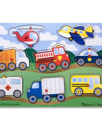 Melissa & Doug Vehicles Wooden Peg Puzzle (8 pcs)
