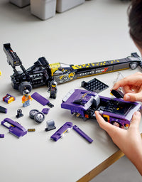 LEGO Speed Champions Mopar Dodge//SRT Top Fuel Dragster and 1970 Dodge Challenger T/A 76904 Building Toy; New 2021 (627 Pieces)
