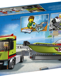 LEGO City Race Boat Transporter 60254 Race Boat Toy, Fun Building Set for Kids (238 Pieces)
