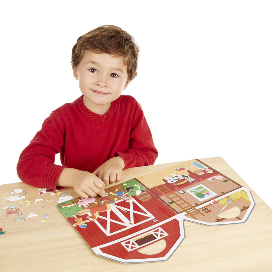 Melissa & Doug Puffy Sticker Activity Books Set - Farm, Safari, and Chipmunk